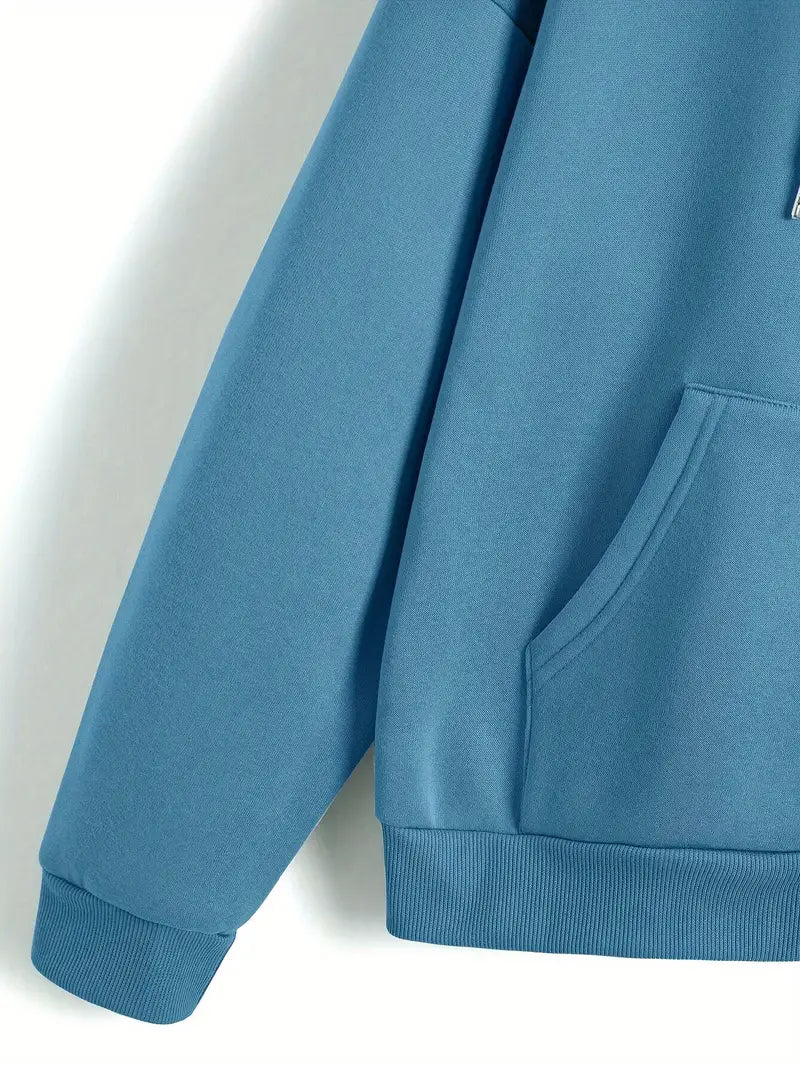 Blue Zip-Up Hooded Sweatshirt 3