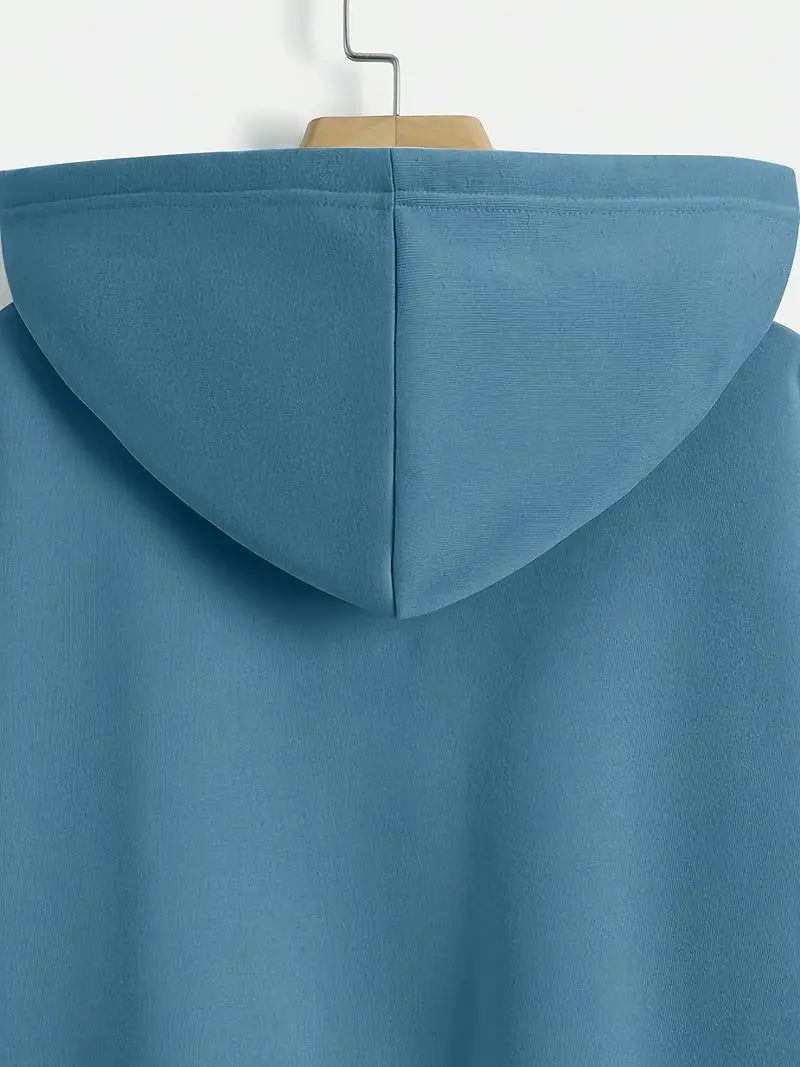 Blue Zip-Up Hooded Sweatshirt 4