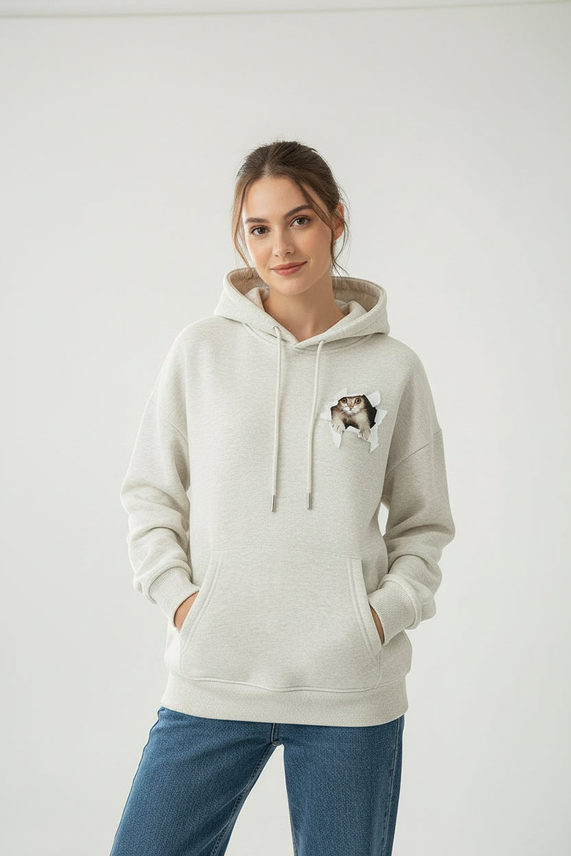 Cozy Cat Graphic Hoodie 4