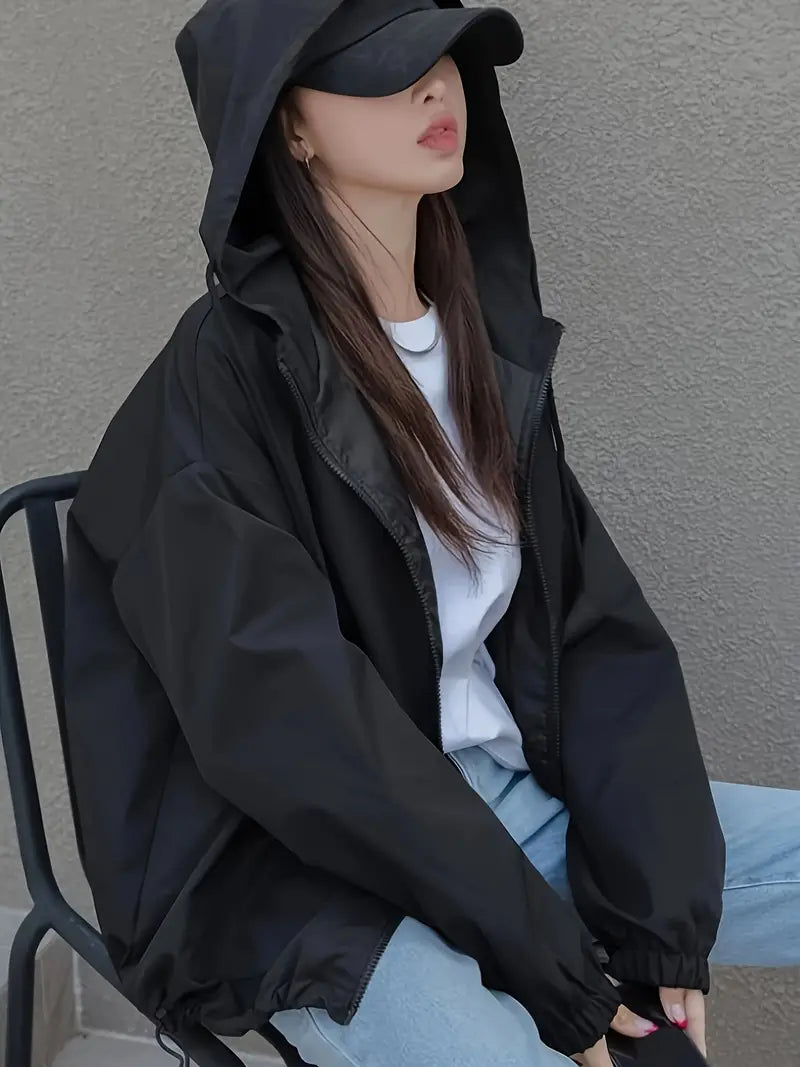 Drawstring Hooded Jacket